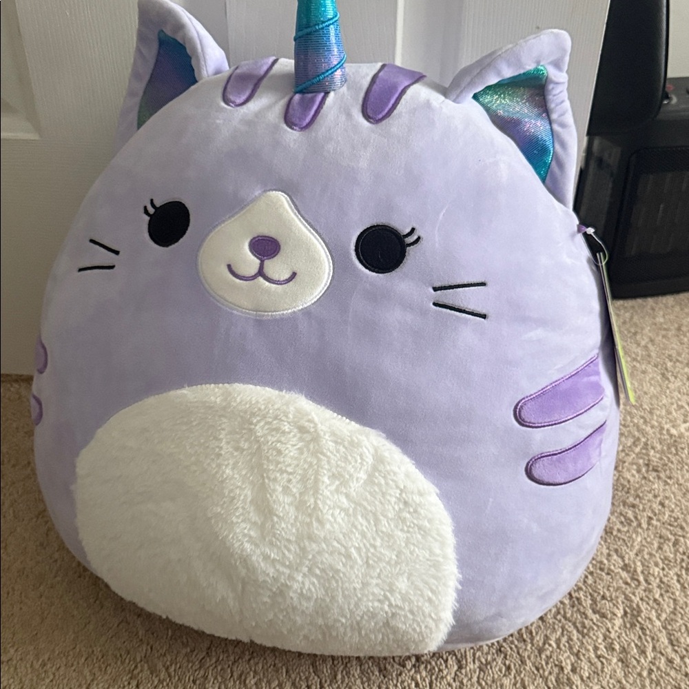 Purple Cat Unicorn Squishmallow